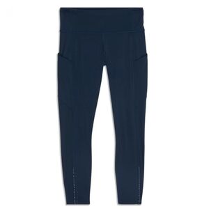 LULULEMON FAST&FREE Crop ll leggings, Midnight Navy, Women's Small